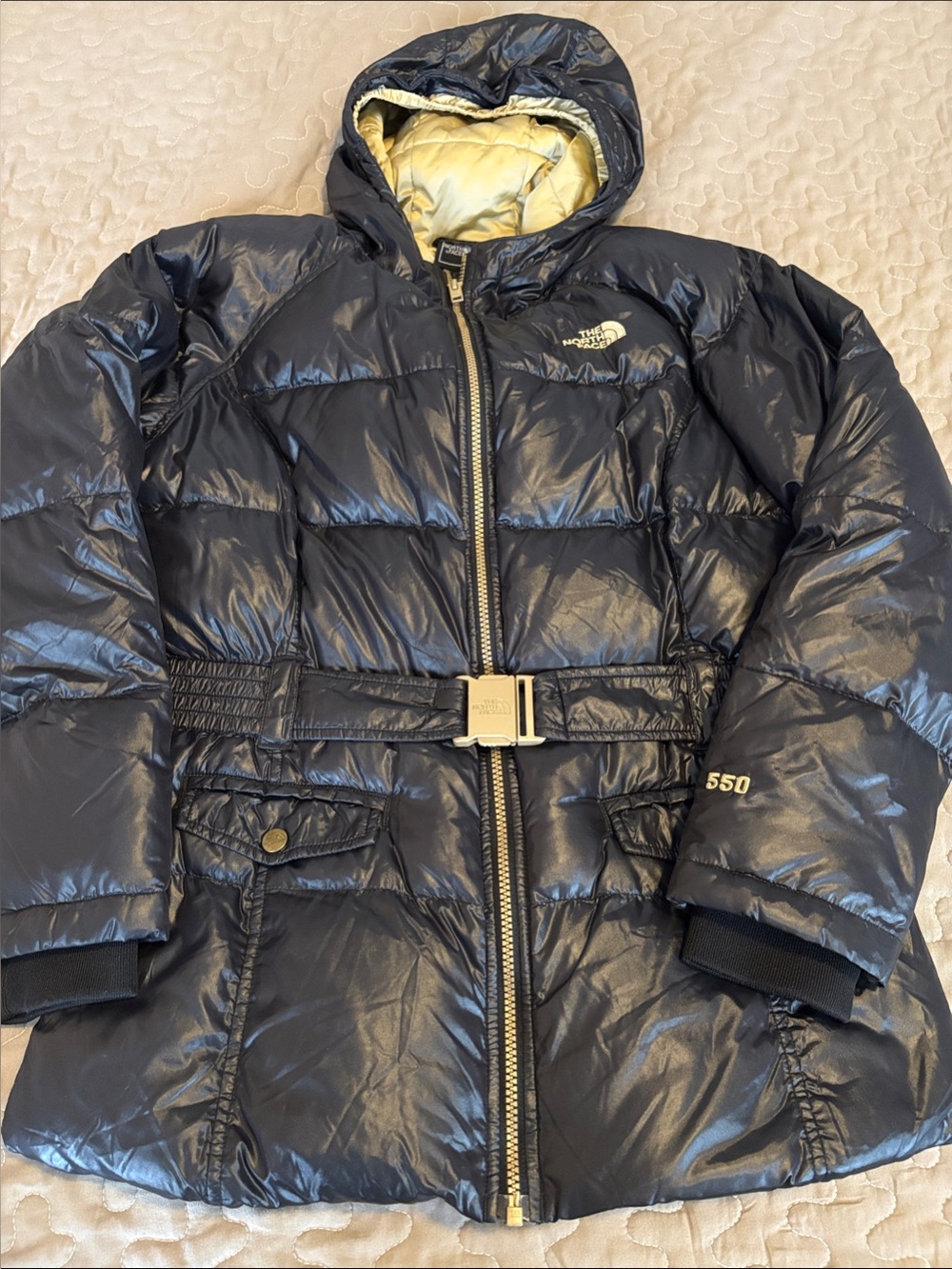 North Face 550 Belted Hooded Jacket size XL/18